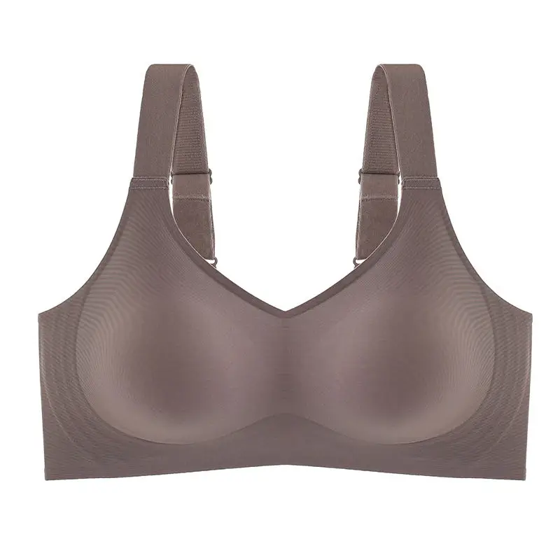 Soutien - gorge push - up à maintien doux grande taille pour femme, sans couture, sans armatures, réglable, fin, pour le sport - Miniature 12