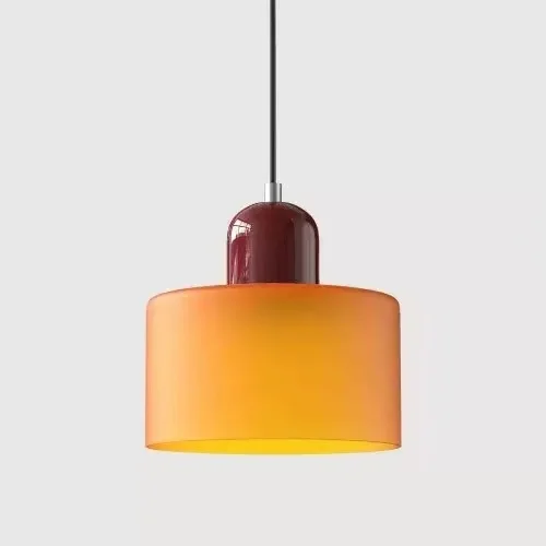 Vintage vitrail petit lustre chevet salle à manger luminaire maison lumière décorative en rose Orange vert blanc - Miniature 7