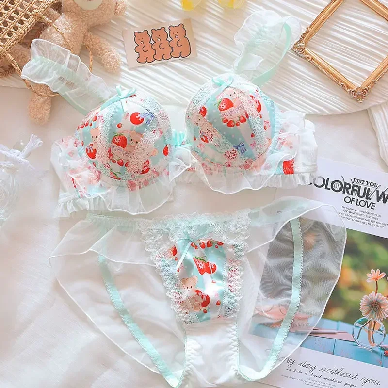 Sous - vêtements japonais mignons pour femmes sans anneau, couverture de soutien - gorge AfricCup princesse Lolita mignon - Miniature 8