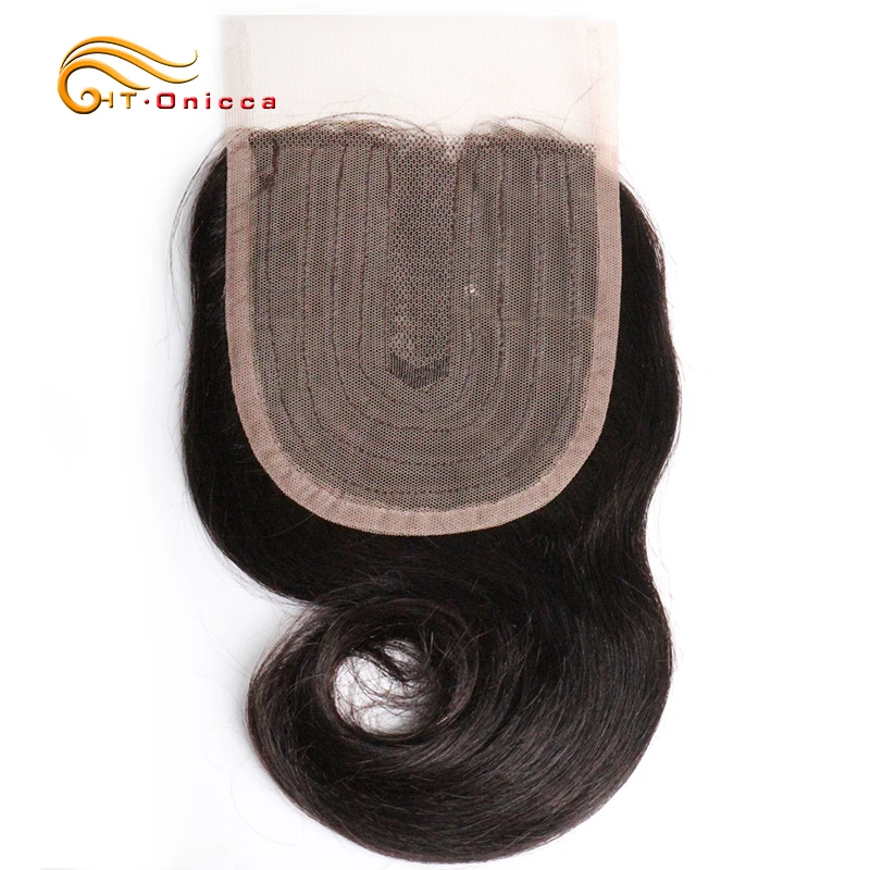 Fermeture de vague de corps cheveux humains brésiliens T partie fermeture de dentelle couleur naturelle Meche Bresilienne Cheveux Humain crépus bouclés fermeture - Miniature 11