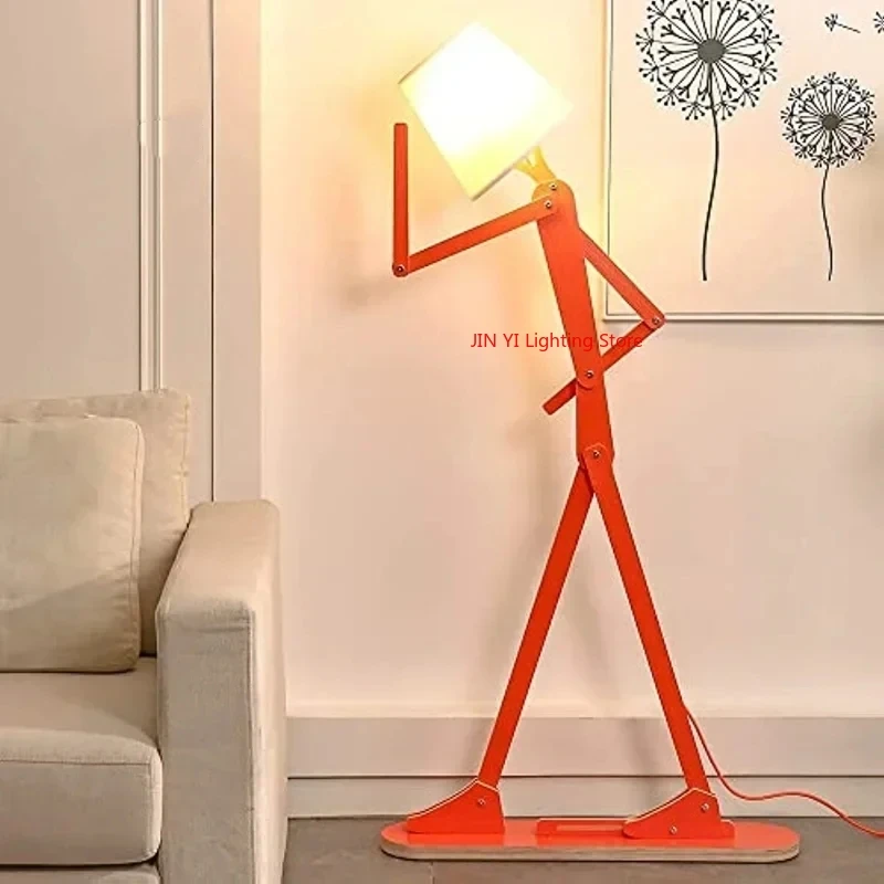 Bricolage lampadaire LED marionnette humanoïde canapé avec décoration personnalisée dessin animé chambre debout lumière - Image 1
