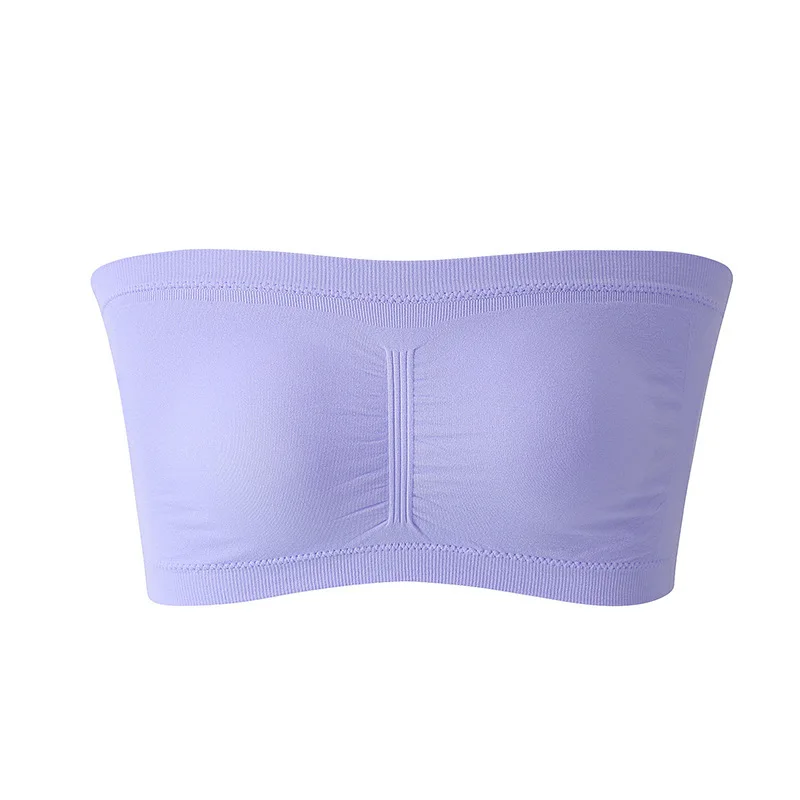 1 pièces soutien - gorge femme grande taille soutien - gorge sans bretelles mince coussin de poitrine amovible haut extensible sans couture soutien - gorge Invisible S - 6XL - Miniature 7