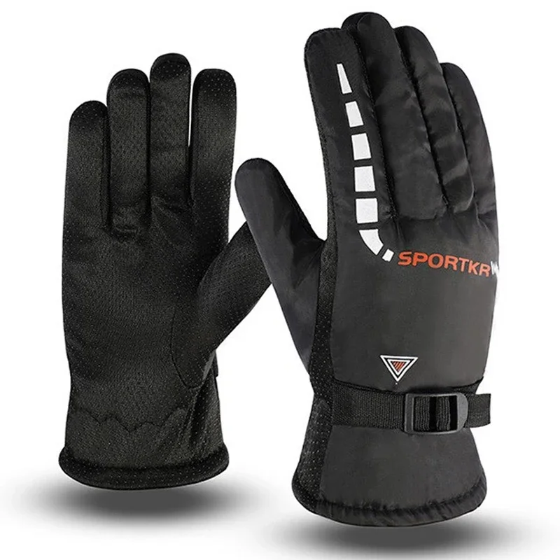 Gants de cyclisme d'hiver imperméables et antidérapants, pour Sports de plein air, Ski, cyclisme, Moto, chauds, unisexe, équipements de Moto, accessoires - pas cher - livraison - Miniature 7