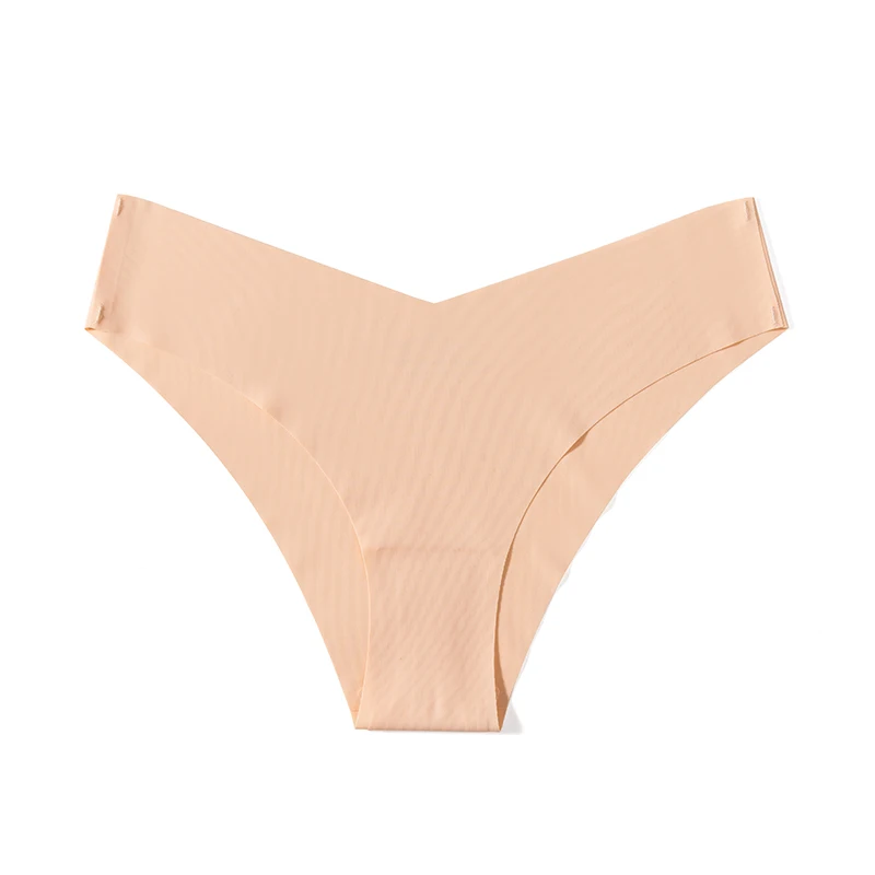 TrowBridge 3 pièces/ensemble culottes pour femmes sous - vêtements sans couture coupe en V Lingerie respirante slips en Satin de soie sous - vêtements de sport confortables - Miniature 2