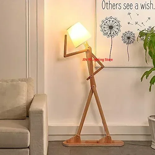 Bricolage lampadaire LED marionnette humanoïde canapé avec décoration personnalisée dessin animé chambre debout lumière - Miniature 3
