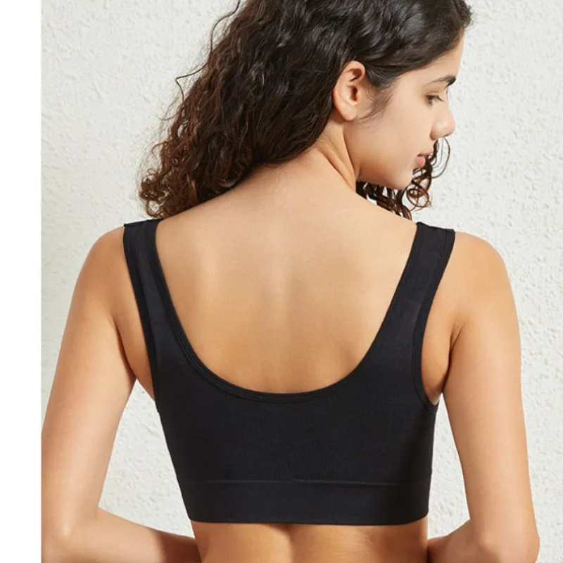 Soutien - gorge de sport Push - Up sans couture pour femmes, haut court sans fil, couleur unie, Lingerie Sexy, sans coussinets, brassière respirante, S - 5XL - Miniature 6