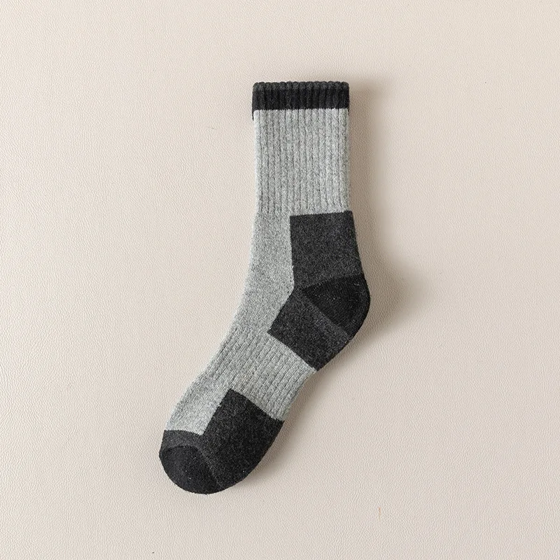 Chaussettes d'hiver en laine mérinos pour hommes et femmes, épaisses, chaudes, évacuant l'humidité, de randonnée, thermiques, respirantes, durables, pour cyclisme en plein air - pas cher - livraison - Miniature 8
