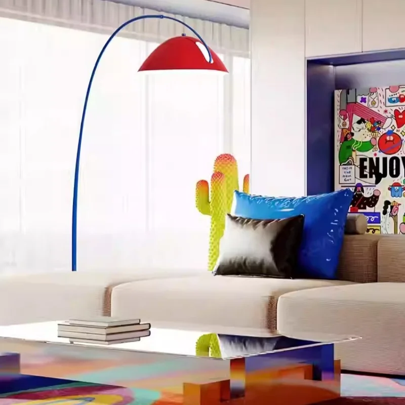 Dopamine salon lampe de pêche lampadaire spectre complet chambre d'enfants couleur chambre memphis lampadaire - Miniature 5