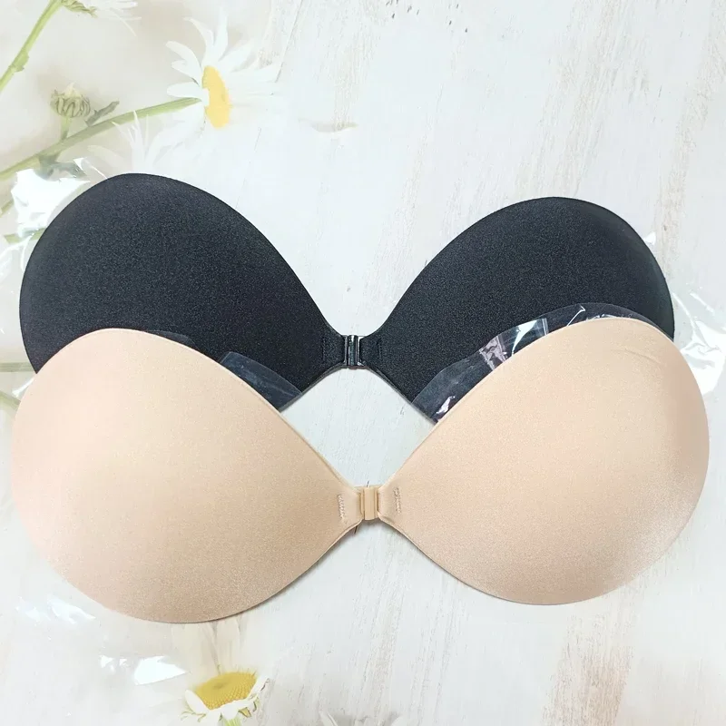 Palm Push Up Invisible Silicone soutien - gorge femmes poitrine autocollants soulever auto - adhésif soutien - gorge couverture soutien - gorge Silicone Pad Sexy bretelles poitrine - Miniature 3