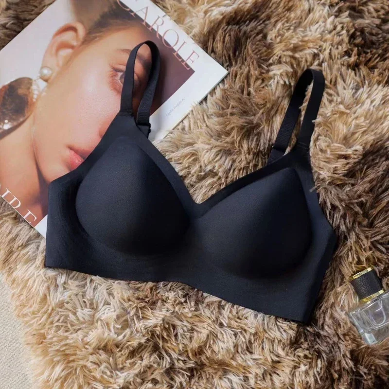 Sous - vêtements sans couture pour femmes avec petits seins, push - up, sans jantes, soutien - gorge de sport à soutien doux, gros seins, petits et fins - Miniature 9