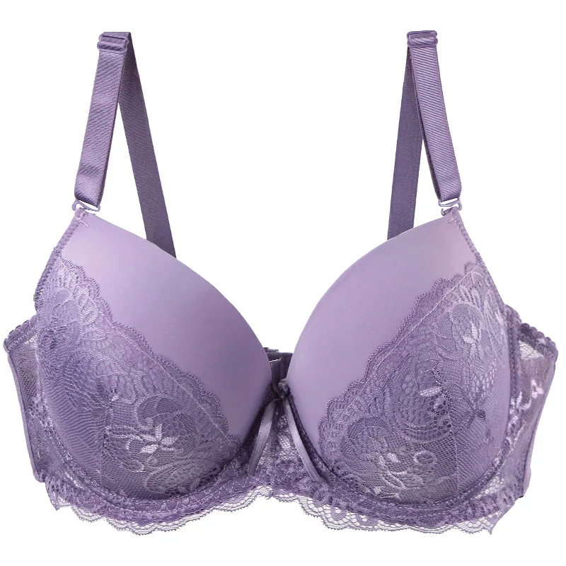 DaiNaFang Push Up respirant soutiens - gorge Bow 34/75 36/80 38/85 40/90 42/95 44/100 BCDE tasse sous - vêtements pour femmes grande taille Lingerie - Miniature 5