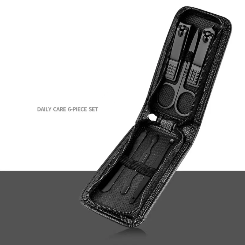 Ensemble de ciseaux à ongles pour hommes et femmes, coupe-ongles spéciaux, outils de beauté de manucure, ménage portable, haut de gamme, 6 pièces - Miniature 8