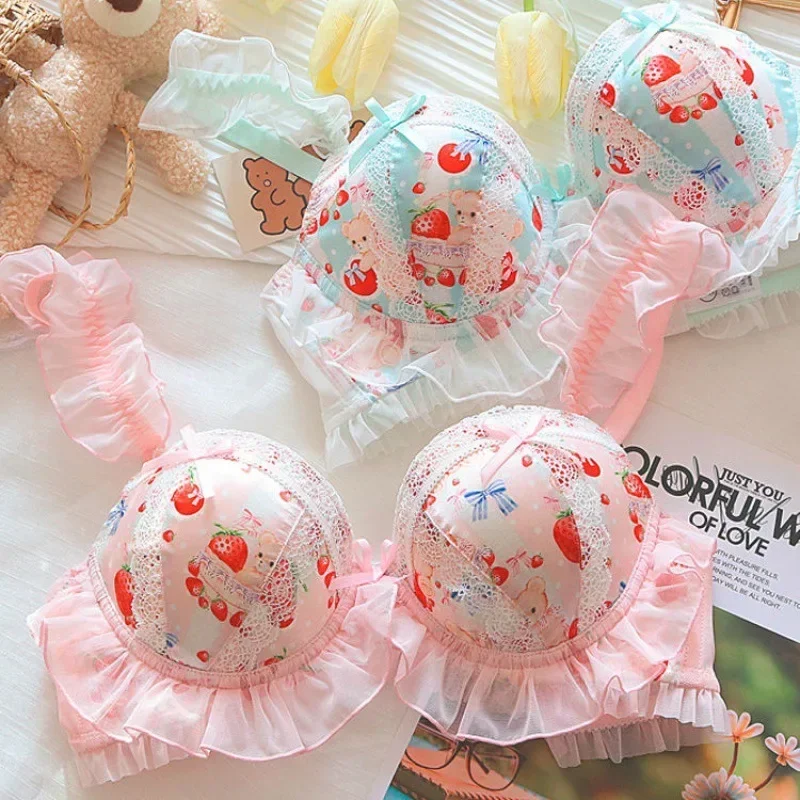 Sous - vêtements japonais mignons pour femmes sans anneau, couverture de soutien - gorge AfricCup princesse Lolita mignon - Image 1