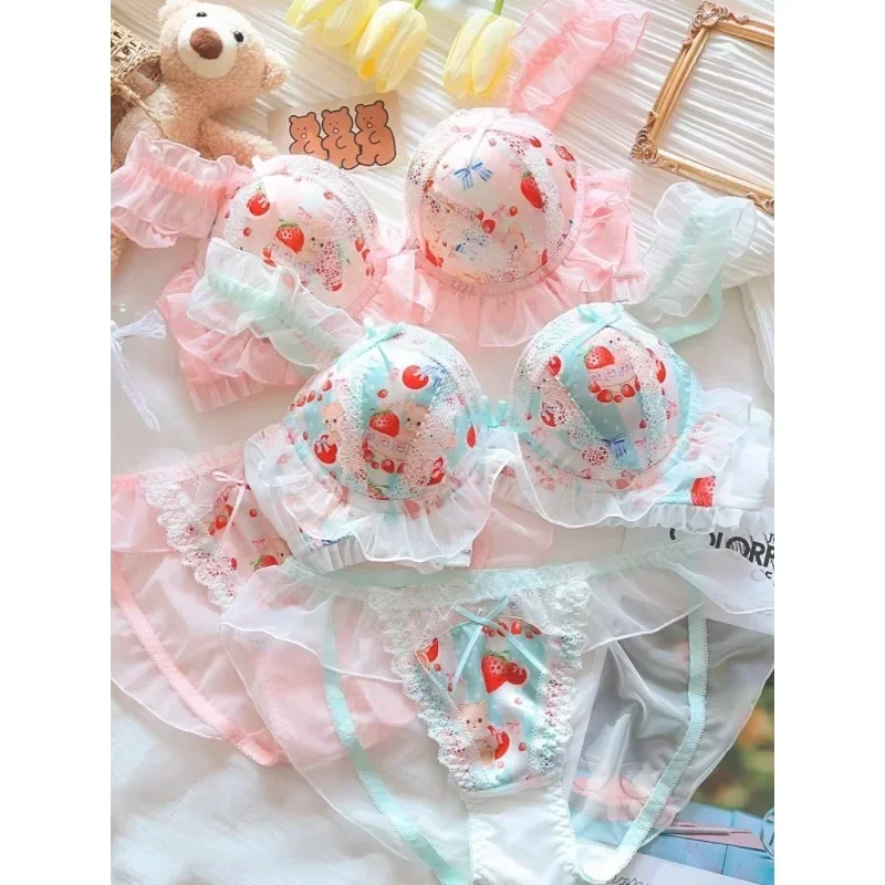 Sous - vêtements japonais mignons pour femmes sans anneau, couverture de soutien - gorge AfricCup princesse Lolita mignon - Miniature 2