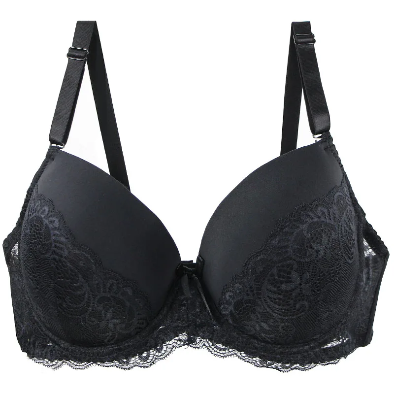 DaiNaFang Push Up respirant soutiens - gorge Bow 34/75 36/80 38/85 40/90 42/95 44/100 BCDE tasse sous - vêtements pour femmes grande taille Lingerie - Miniature 2