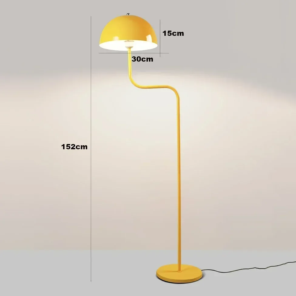 Lampe sur pied rétro danoise, germes de haricots mungo, design pour salon, chambre à coucher, canapé, lumière ambiante, célébrité d'internet, créative - Miniature 10