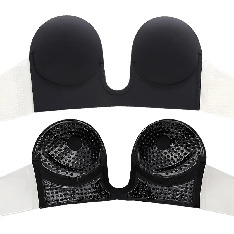 Soutien - gorge Push Up Invisible en Silicone, sans bretelles, robe de soirée de mariage, soutien - gorge collant, brassière respirante, sous - vêtements en U profond - Miniature 10