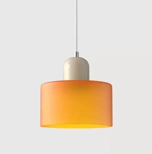 Vintage vitrail petit lustre chevet salle à manger luminaire maison lumière décorative en rose Orange vert blanc - Miniature 15