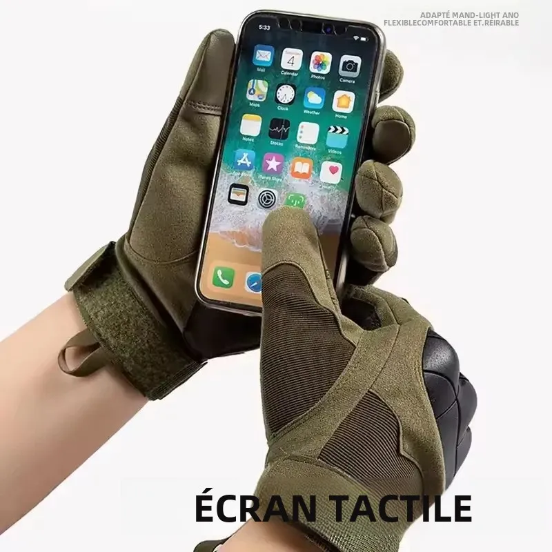 Gants de Moto à écran tactile, respirants, doigt complet, pour Motocross, printemps et été - Miniature 3
