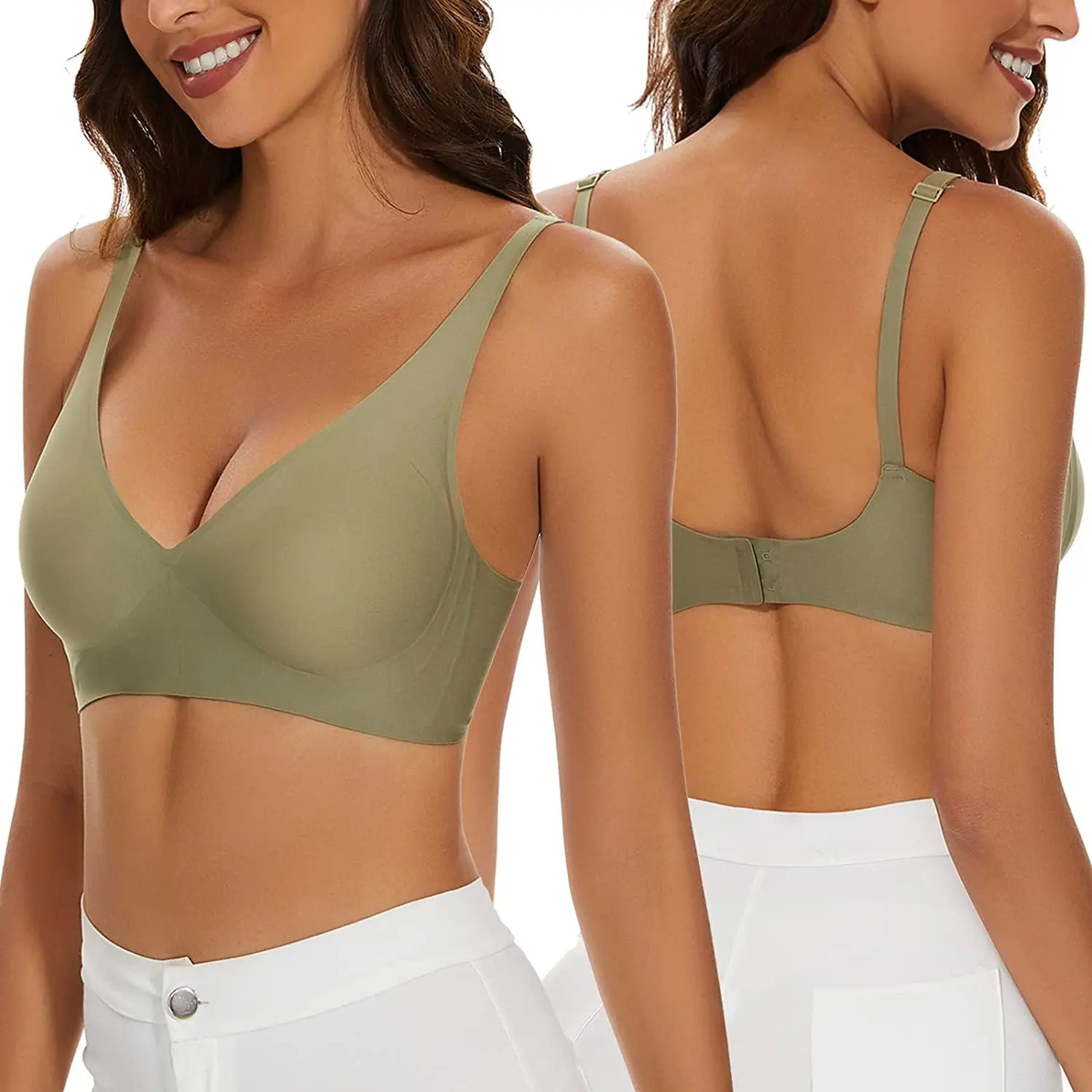 Soutien - gorge Sexy sans couture, brassière sans fil réglable, sous - vêtements pour femmes, Push Up, rembourré, Bralette, Lingerie intime - Miniature 4