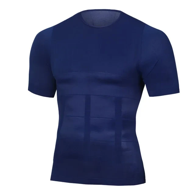 Ceinture de contrôle du ventre pour hommes, chemises de Compression amincissantes, sous - vêtements de Fitness, brûle les graisses, Corset de liaison abdominale - Miniature 7