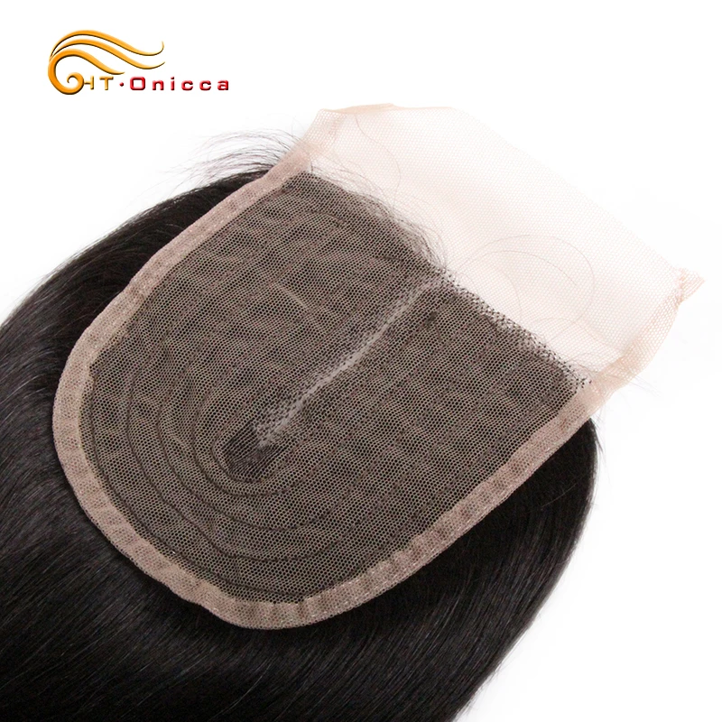Fermeture de vague de corps cheveux humains brésiliens T partie fermeture de dentelle couleur naturelle Meche Bresilienne Cheveux Humain crépus bouclés fermeture - Miniature 4
