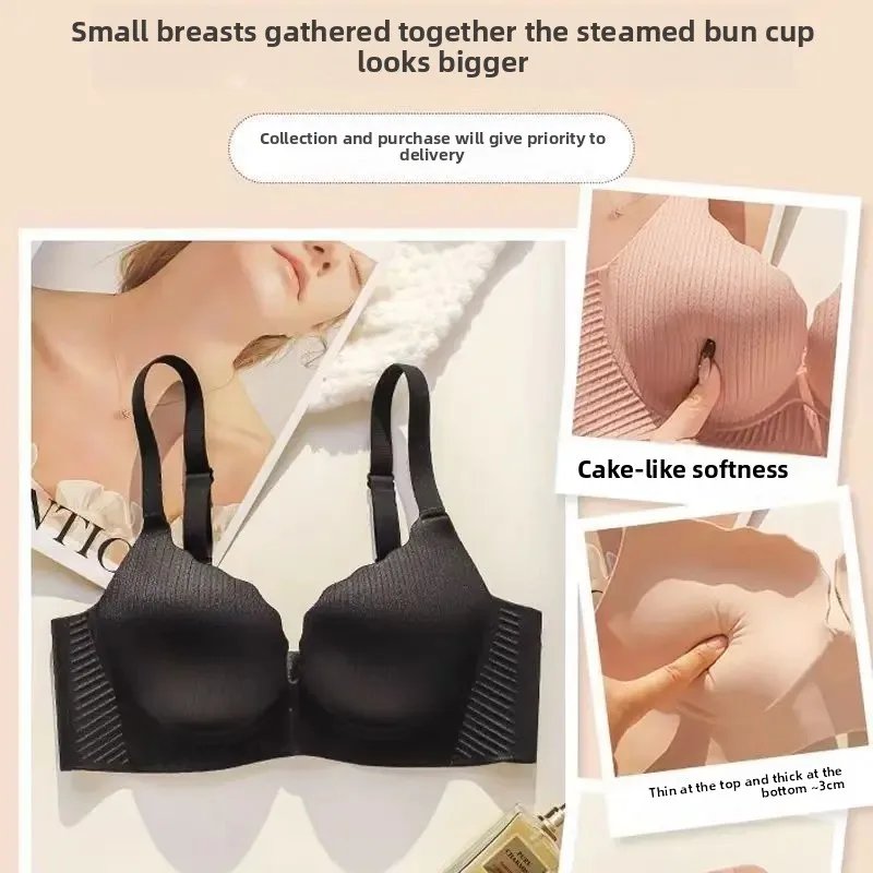 Soutien - gorge Push Up pour petite poitrine, Ultra épais, rembourré, sans anneau en acier, confortable et Sexy, Lingerie pour poitrine plate, pour femmes, nouvelle collection 2024 - Miniature 9