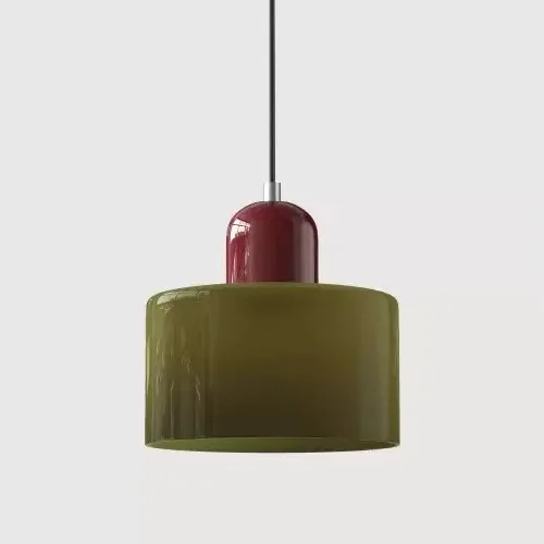 Vintage vitrail petit lustre chevet salle à manger luminaire maison lumière décorative en rose Orange vert blanc - Miniature 9