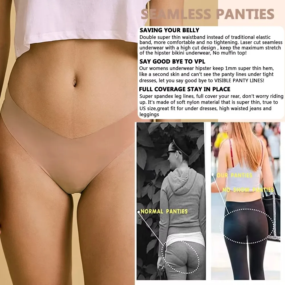 1 Pc/2 Pc/4 Pièces/7 Pièces/ensemble Offre Spéciale Nouveau Design String Sans Couture Culotte Respirante String Invisible String Culotte String Femmes Sous - Vêtements - Miniature 4