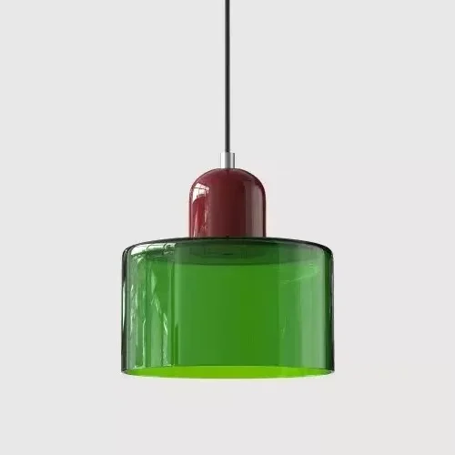 Vintage vitrail petit lustre chevet salle à manger luminaire maison lumière décorative en rose Orange vert blanc - Miniature 19
