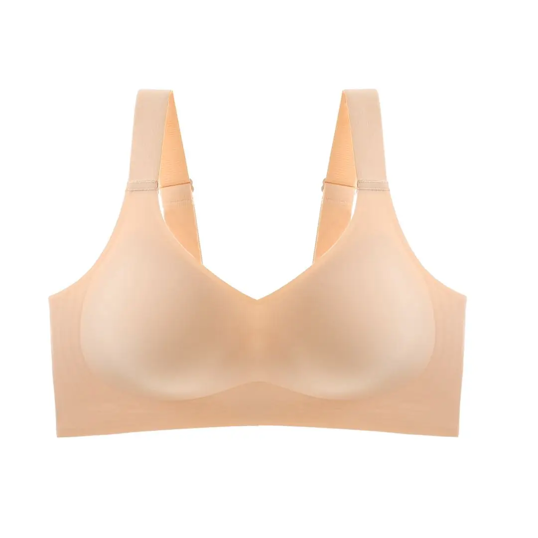 Soutien - gorge push - up à maintien doux grande taille pour femme, sans couture, sans armatures, réglable, fin, pour le sport - Miniature 7