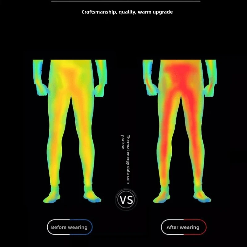 Hiver hommes sous-vêtement thermique homme polaire Leggings collants chaud pantalons longs Thermo Compression pantalon bas collants hommes vêtements 3XL - Miniature 2