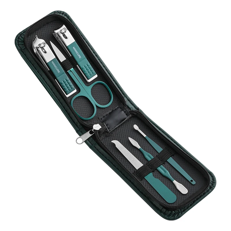 Ensemble de ciseaux à ongles pour hommes et femmes, coupe-ongles spéciaux, outils de beauté de manucure, ménage portable, haut de gamme, 6 pièces - Miniature 6