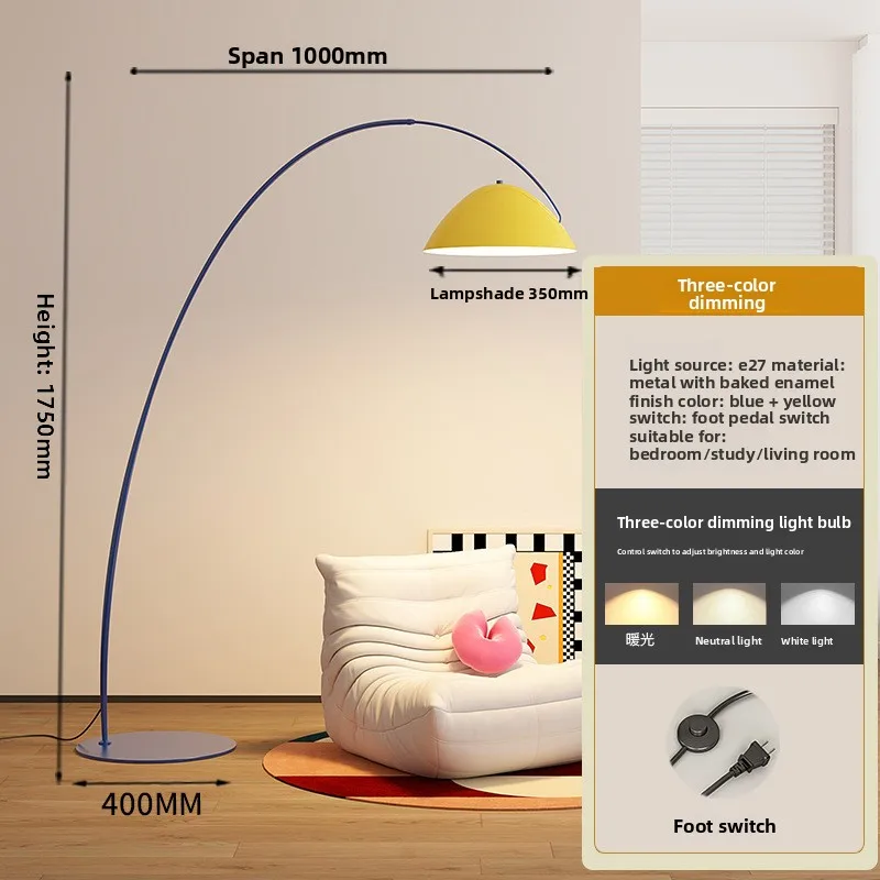 Dopamine salon lampe de pêche lampadaire spectre complet chambre d'enfants couleur chambre memphis lampadaire - Miniature 12