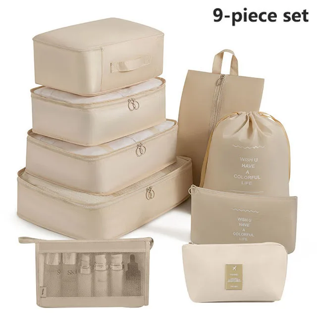 Ensemble de voyage sacs de rangement vêtements articles de toilette numériques chaussures sac de rangement dortoirs d'étudiants vêtements sacs de tri Cubes d'emballage - Miniature 20