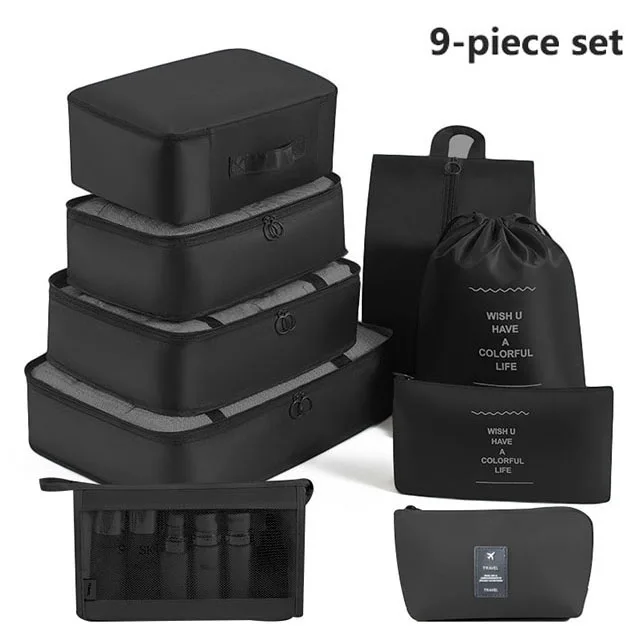 Ensemble de voyage sacs de rangement vêtements articles de toilette numériques chaussures sac de rangement dortoirs d'étudiants vêtements sacs de tri Cubes d'emballage - Miniature 52