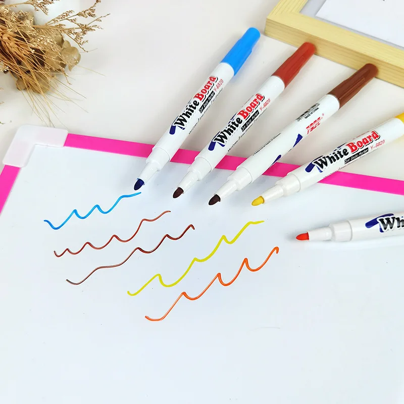 Stylo flottant à l'eau, stylos à encre magique avec cuillère, peinture à l'eau de couleur flottante, craie flottante, ensemble de dessin Graffiti artistique pour enfants - Miniature 3