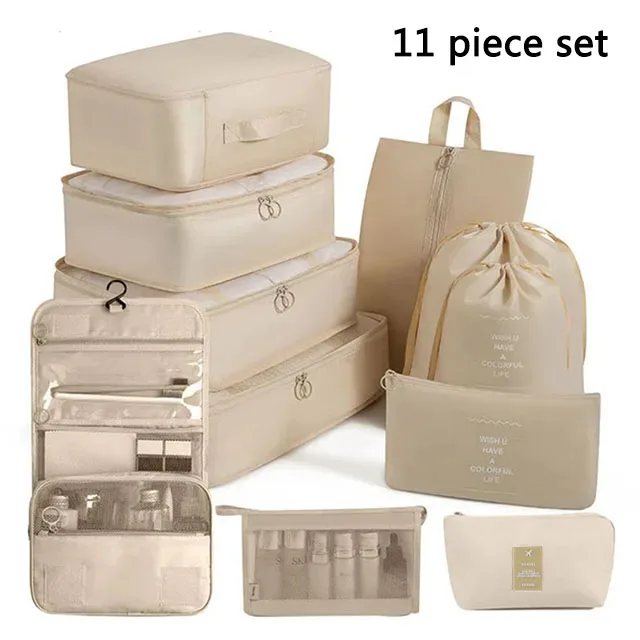 Ensemble de voyage sacs de rangement vêtements articles de toilette numériques chaussures sac de rangement dortoirs d'étudiants vêtements sacs de tri Cubes d'emballage - Miniature 61