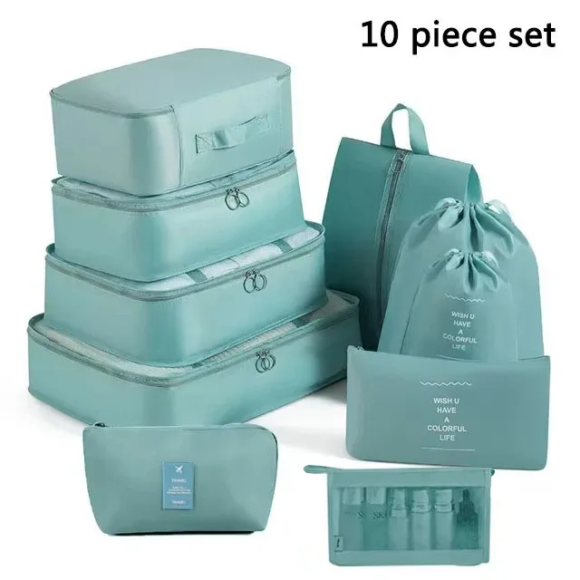 Ensemble de voyage sacs de rangement vêtements articles de toilette numériques chaussures sac de rangement dortoirs d'étudiants vêtements sacs de tri Cubes d'emballage - Miniature 16
