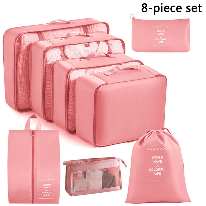Ensemble de voyage sacs de rangement vêtements articles de toilette numériques chaussures sac de rangement dortoirs d'étudiants vêtements sacs de tri Cubes d'emballage - Miniature 44