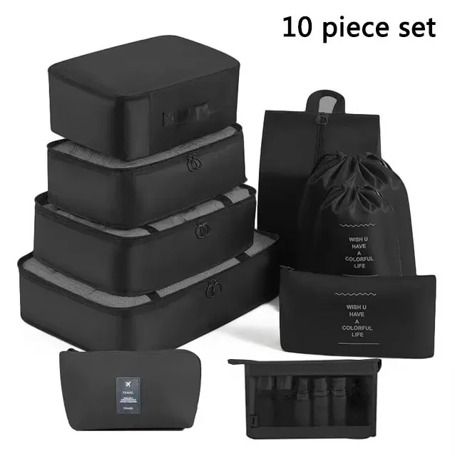 Ensemble de voyage sacs de rangement vêtements articles de toilette numériques chaussures sac de rangement dortoirs d'étudiants vêtements sacs de tri Cubes d'emballage - Miniature 59
