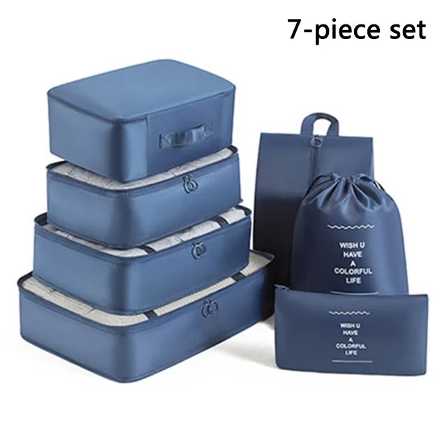 Ensemble de voyage sacs de rangement vêtements articles de toilette numériques chaussures sac de rangement dortoirs d'étudiants vêtements sacs de tri Cubes d'emballage - Miniature 32