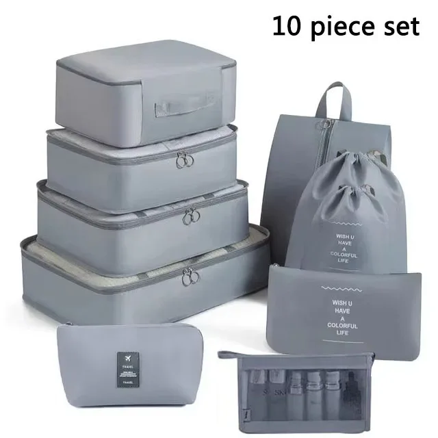 Ensemble de voyage sacs de rangement vêtements articles de toilette numériques chaussures sac de rangement dortoirs d'étudiants vêtements sacs de tri Cubes d'emballage - Miniature 56