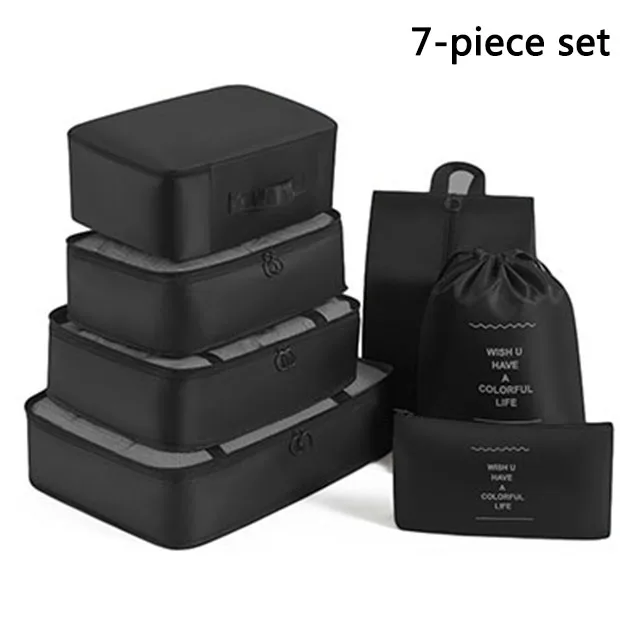 Ensemble de voyage sacs de rangement vêtements articles de toilette numériques chaussures sac de rangement dortoirs d'étudiants vêtements sacs de tri Cubes d'emballage - Miniature 34