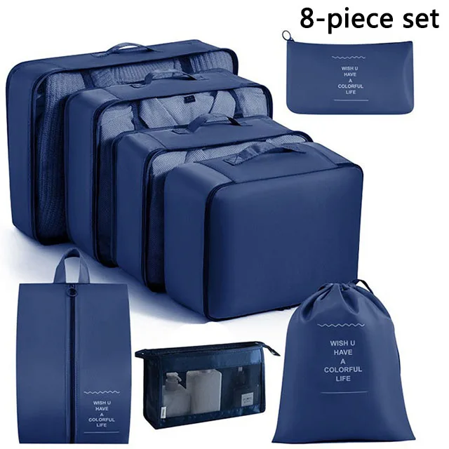 Ensemble de voyage sacs de rangement vêtements articles de toilette numériques chaussures sac de rangement dortoirs d'étudiants vêtements sacs de tri Cubes d'emballage - Miniature 28