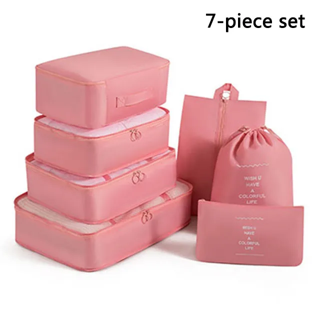 Ensemble de voyage sacs de rangement vêtements articles de toilette numériques chaussures sac de rangement dortoirs d'étudiants vêtements sacs de tri Cubes d'emballage - Miniature 38
