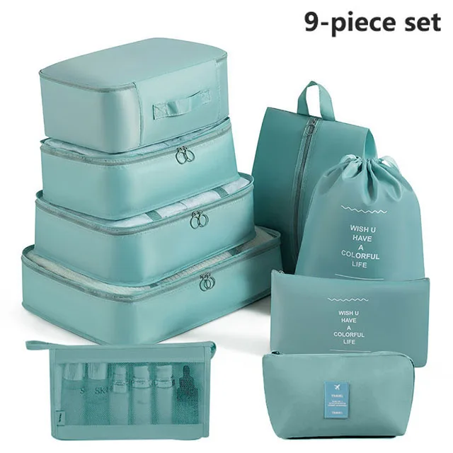 Ensemble de voyage sacs de rangement vêtements articles de toilette numériques chaussures sac de rangement dortoirs d'étudiants vêtements sacs de tri Cubes d'emballage - Miniature 54