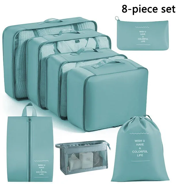 Ensemble de voyage sacs de rangement vêtements articles de toilette numériques chaussures sac de rangement dortoirs d'étudiants vêtements sacs de tri Cubes d'emballage - Miniature 26