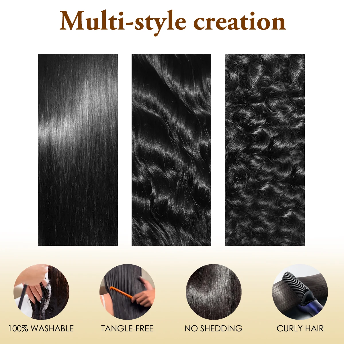 12A os droit 100% vrais cheveux humains paquets 30 40 pouces cheveux bruts 4 5 paquets Extensions de tissage de cheveux brésiliens pour les femmes noires - Miniature 4