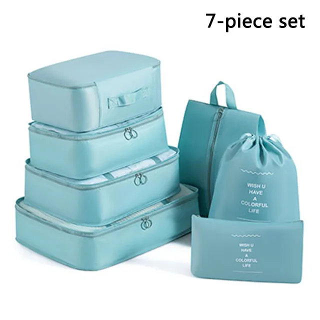 Ensemble de voyage sacs de rangement vêtements articles de toilette numériques chaussures sac de rangement dortoirs d'étudiants vêtements sacs de tri Cubes d'emballage - Miniature 40